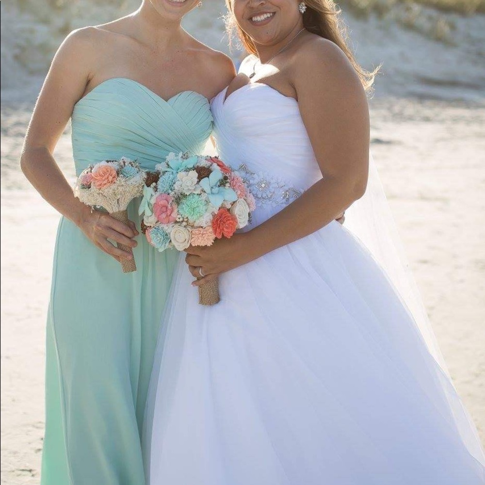 Ocean Blue “Shell” Bill Levkoff Strapless Dress